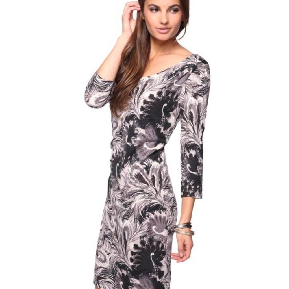 Love 21 peacock/paisley bodycon dress